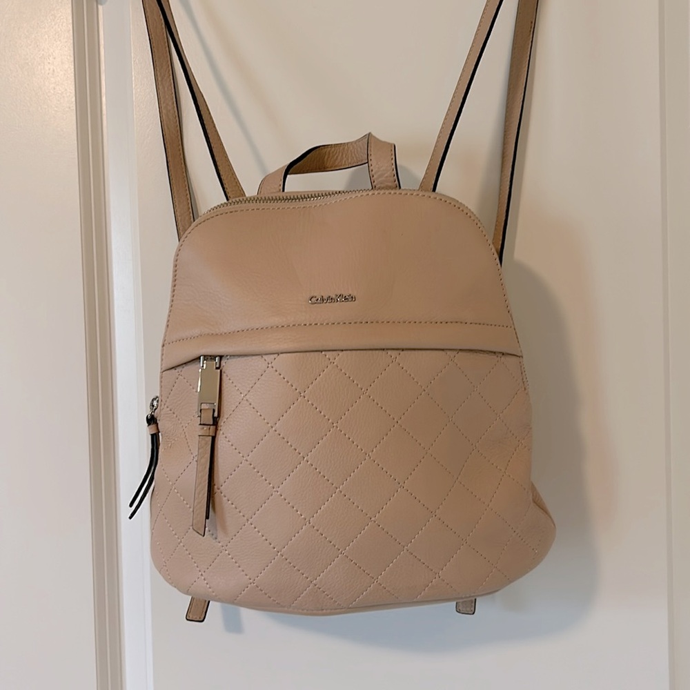 Woman’s leather backpack style purse